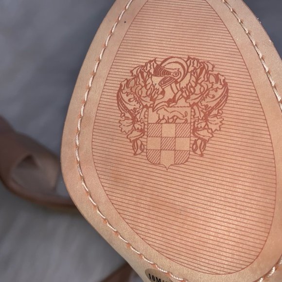 Vince Camuto Court Nude Strappy Leather Heels - Picture 5 of 8